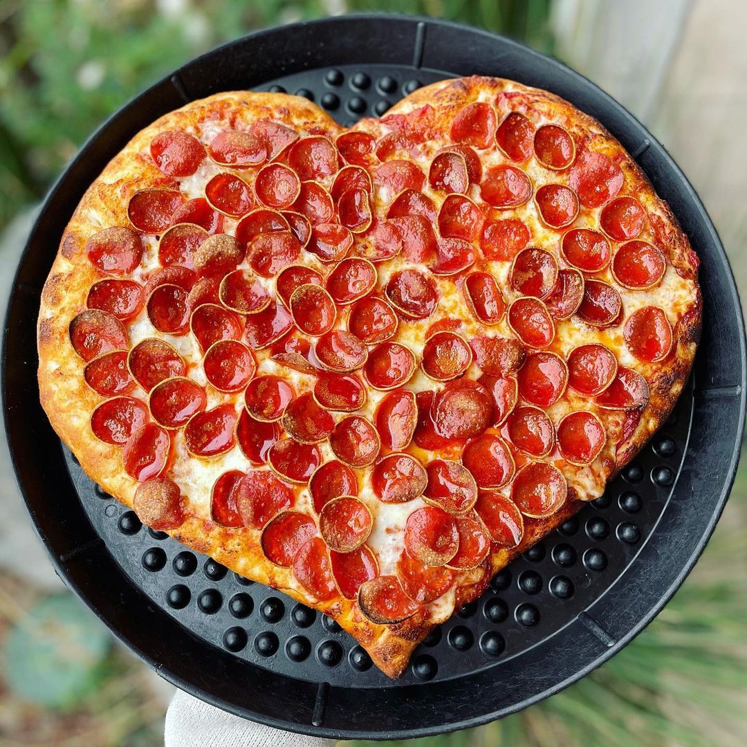 Popular Valentine's Day Heart Shape Pizza from Papa Johns